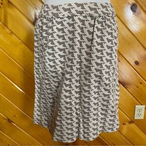 Boden Pique Mini Skirt Driftwood Doves 10 Long Pockets